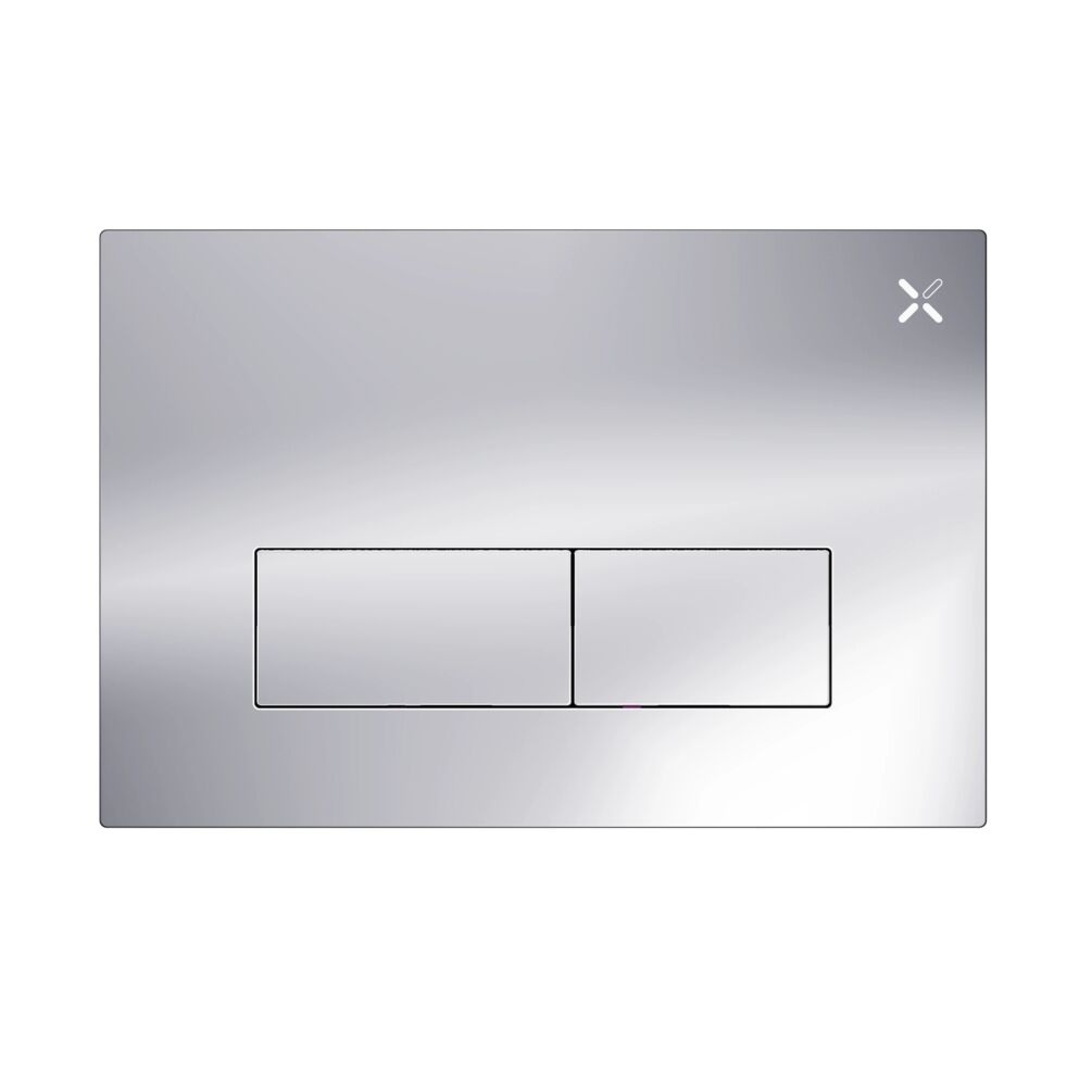 Crosswater MPRO Stainless Steel Chrome Dual Flush Plate